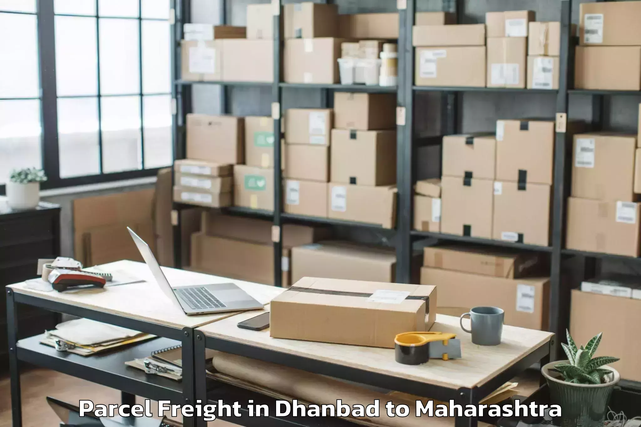 Easy Dhanbad to Kurkheda Parcel Freight Booking